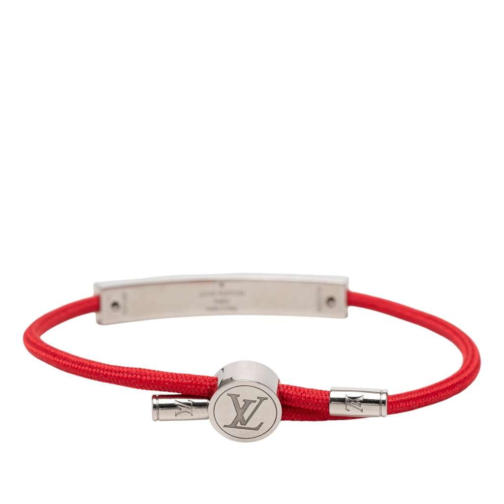 Louis Vuitton Nylon and Brass LV Space Bracelet Red Very good condition - Inside View