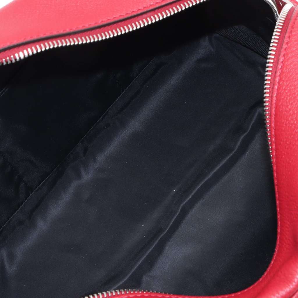 Fendi Leather Logo Travel Kit Pouch Red Leather Very good - Inside View