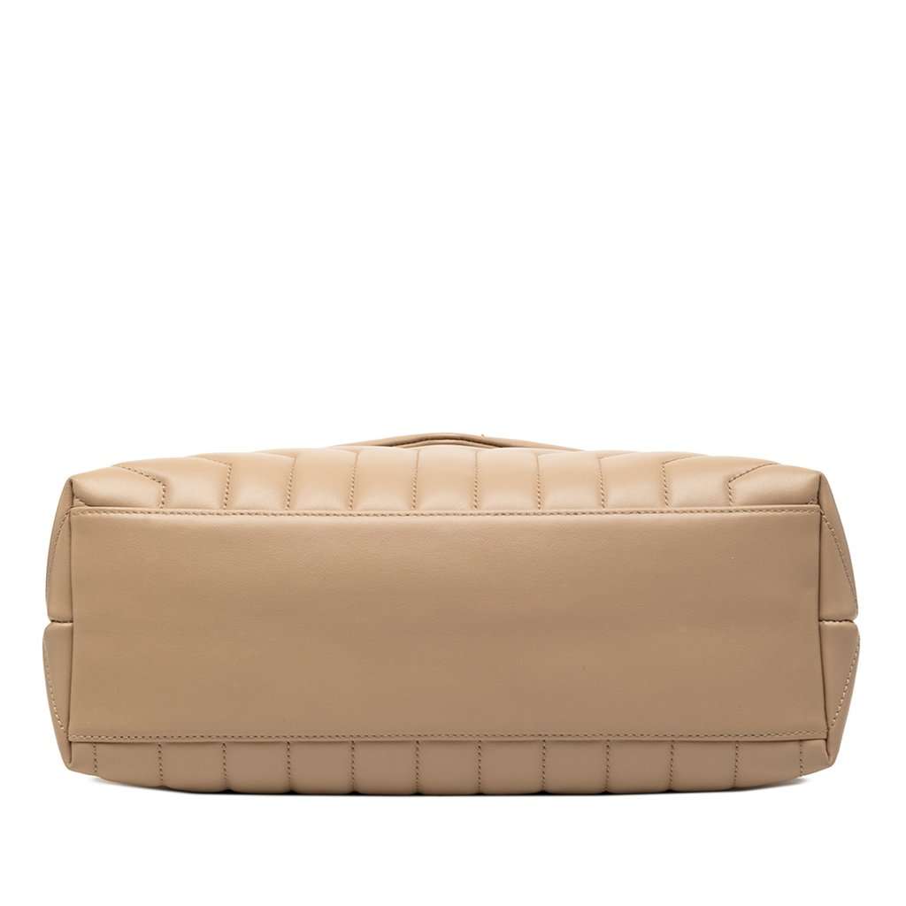 Saint Laurent Medium Matelasse Calfskin Monogram LouLou Shoulder Bag Beige Leather Very good condition - Inside View
