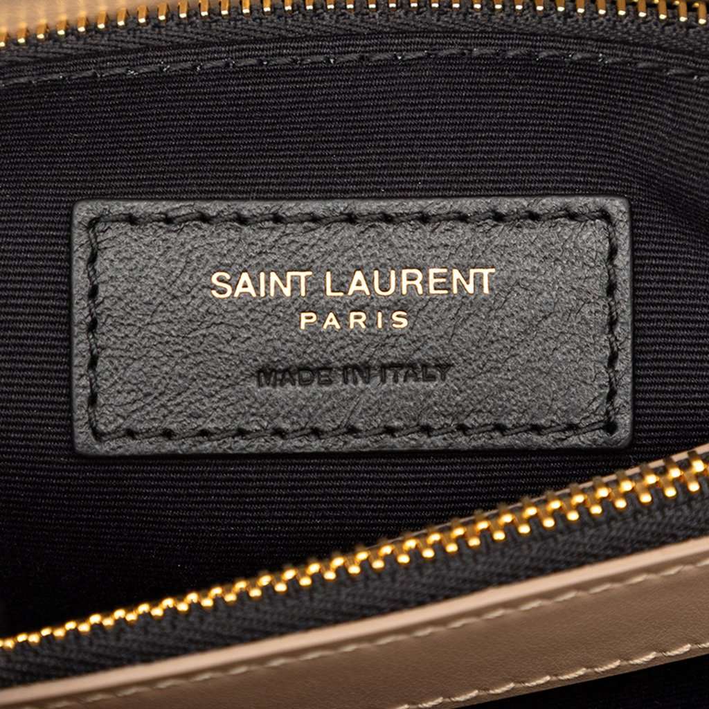 Saint Laurent Medium Matelasse Calfskin Monogram LouLou Shoulder Bag Beige Leather Very good condition - Box View