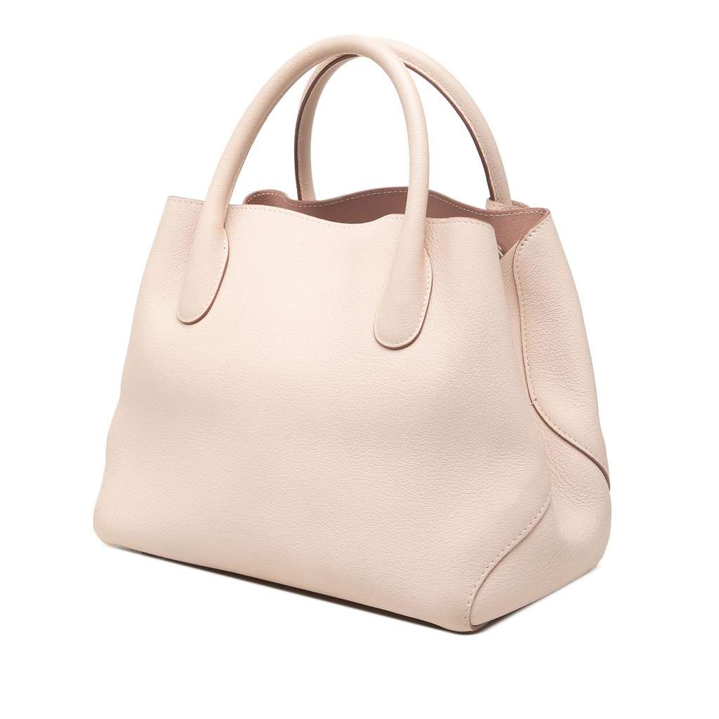 Dior Large Supple Grained Calfskin Open Bar Tote Brown Leather Very good condition - Back View