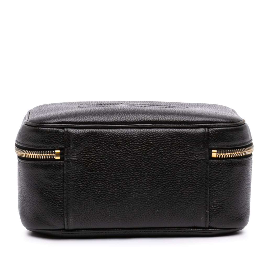 Chanel Medium CC Caviar Vanity Case Black Leather Very good - Inside View