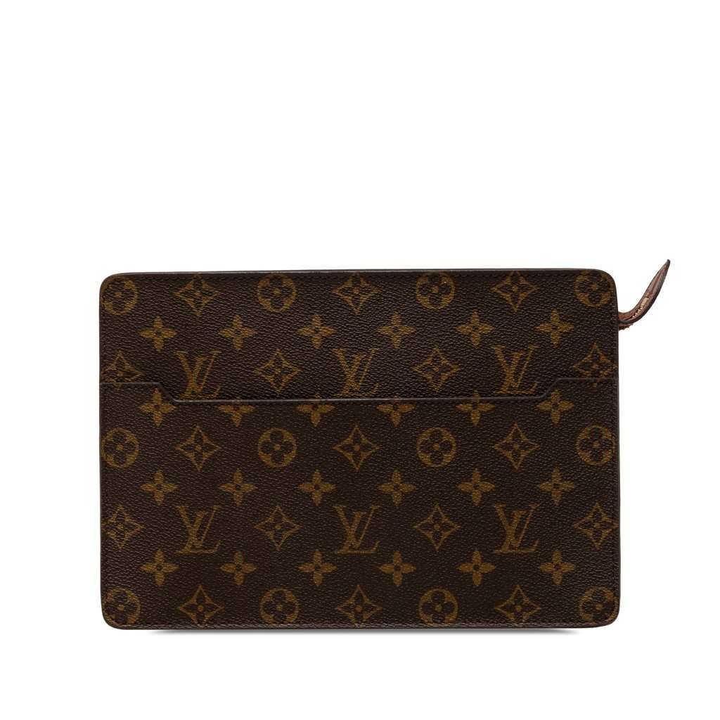Louis Vuitton Monogram Pochette Homme Brown Good - Front View