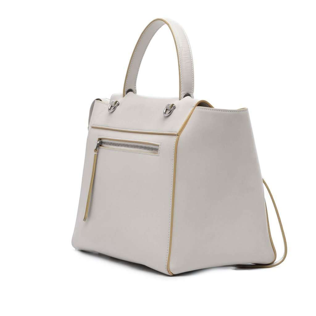 Celine Mini Smooth Calfskin Belt Bag White Leather Good condition - Back View