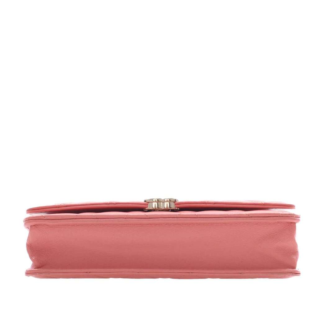 Chanel CC Quilted Lambskin Top Handle Flap Pink Leather Very good condition - Box View