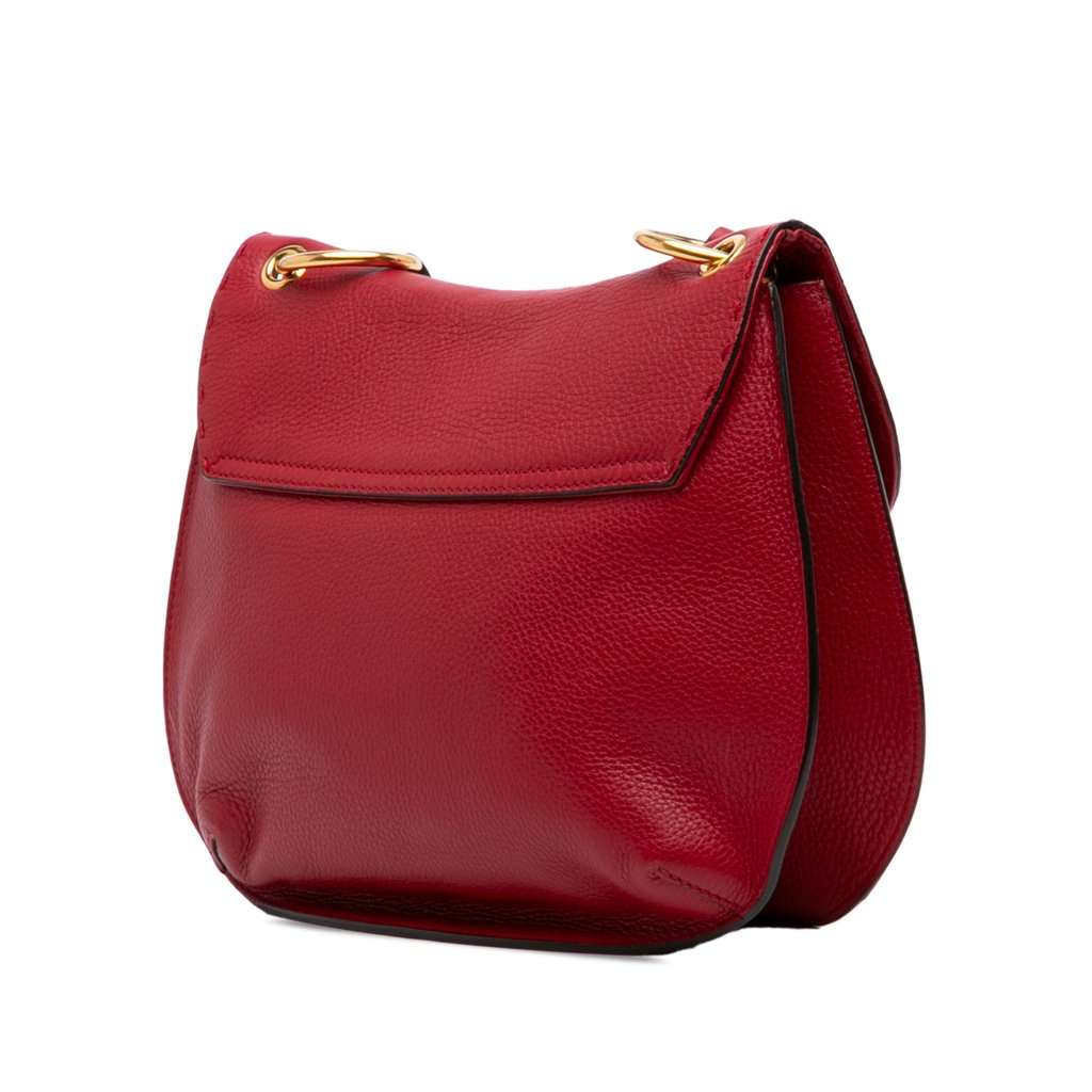 Gucci GG Marmont Calfskin Animalier Shoulder Bag Red Leather Very good - Back View