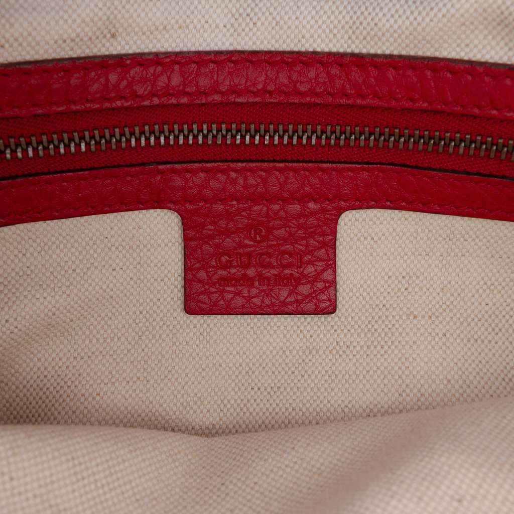 Gucci GG Marmont Calfskin Animalier Shoulder Bag Red Leather Very good - Box View
