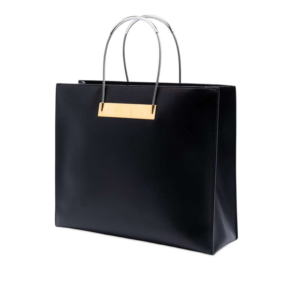 Balenciaga Small Leather Cable Shopper Tote Black Leather Very good condition - Back View