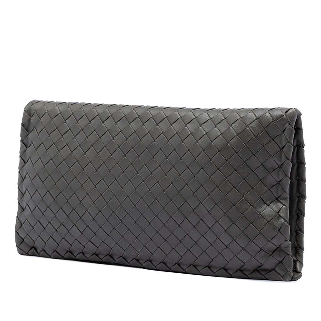 Bottega Veneta Nappa Intrecciato Turn Lock Clutch Other Leather Very good condition - Back View