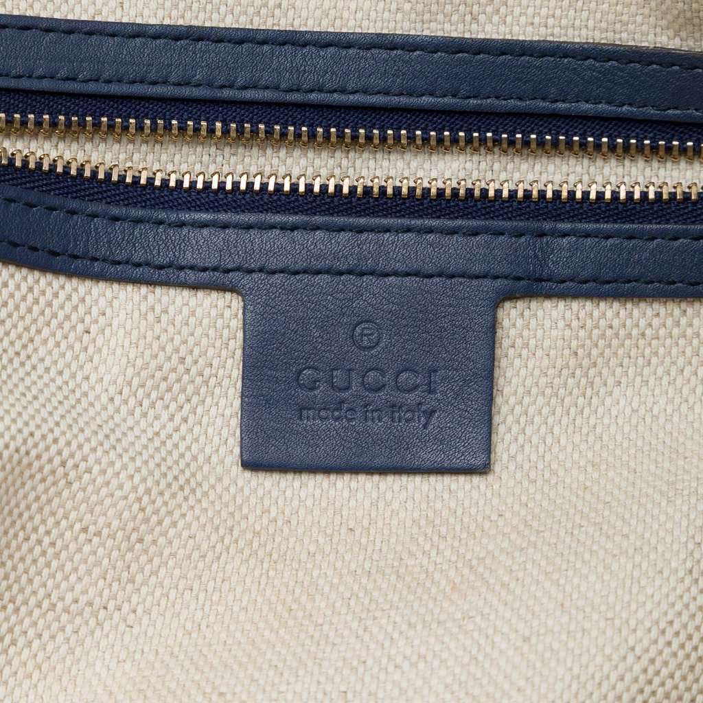Gucci Small Patent Soho Satchel Blue Leather Very good - Box View
