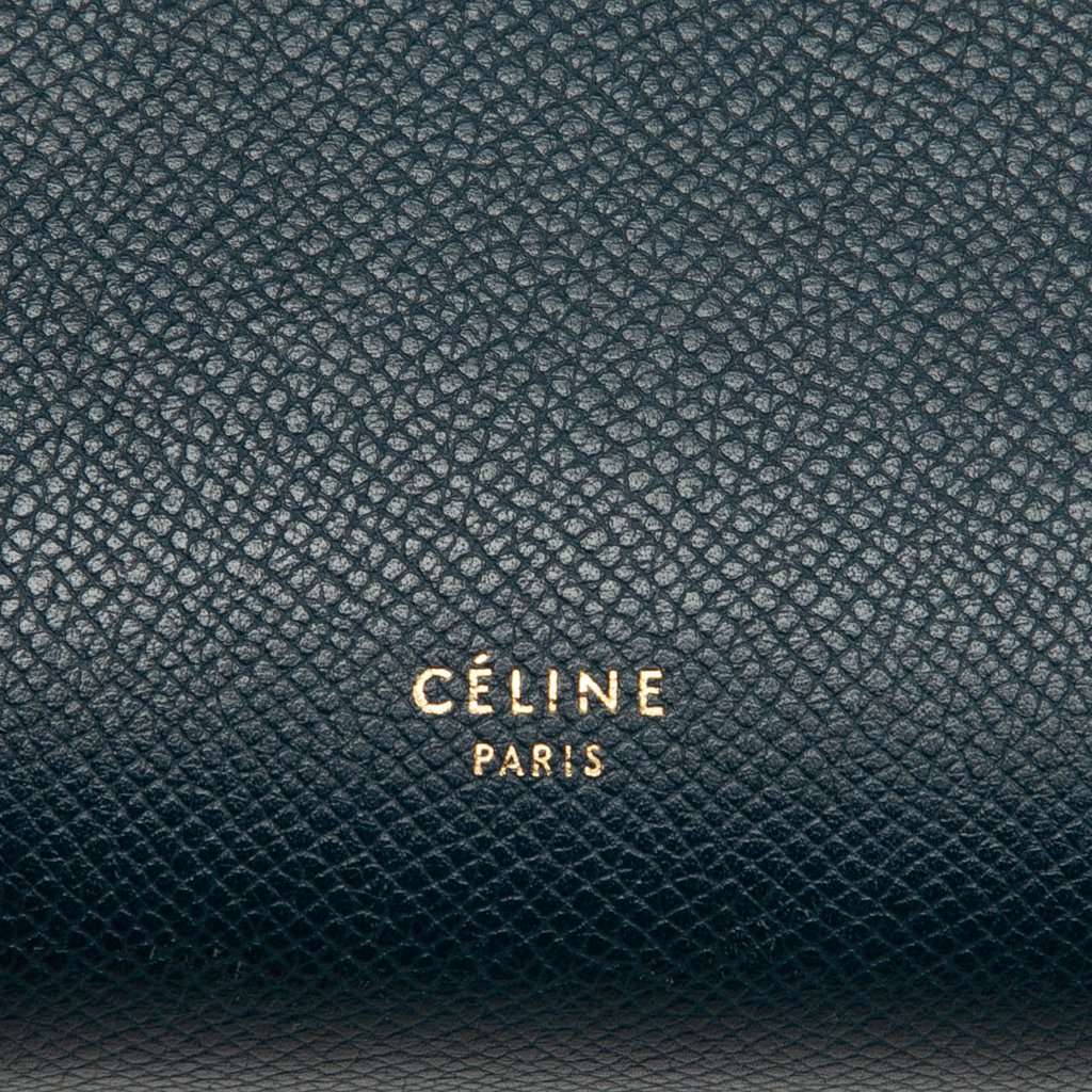 Celine Micro Grained Calfskin Belt Bag Blue Leather Very good condition - Box View