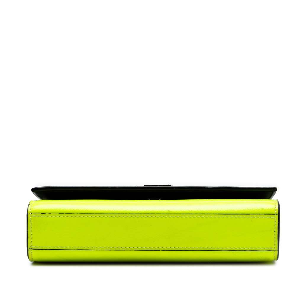Saint Laurent Small Patent Grain de Poudre Monogram Kate Crossbody Yellow Leather Very good condition - Inside View