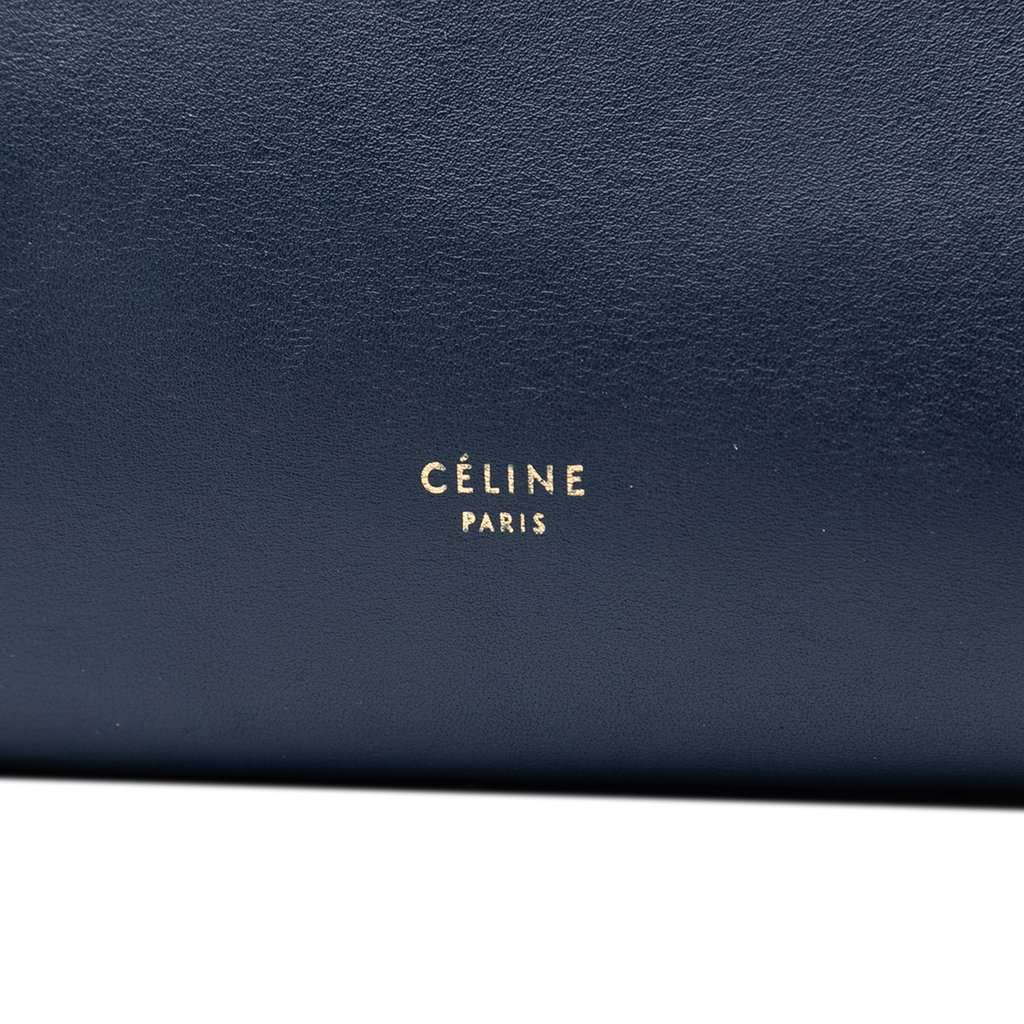 Celine Mini Bicolor Smooth Calfskin Belt Bag Blue Leather Very good condition - Box View