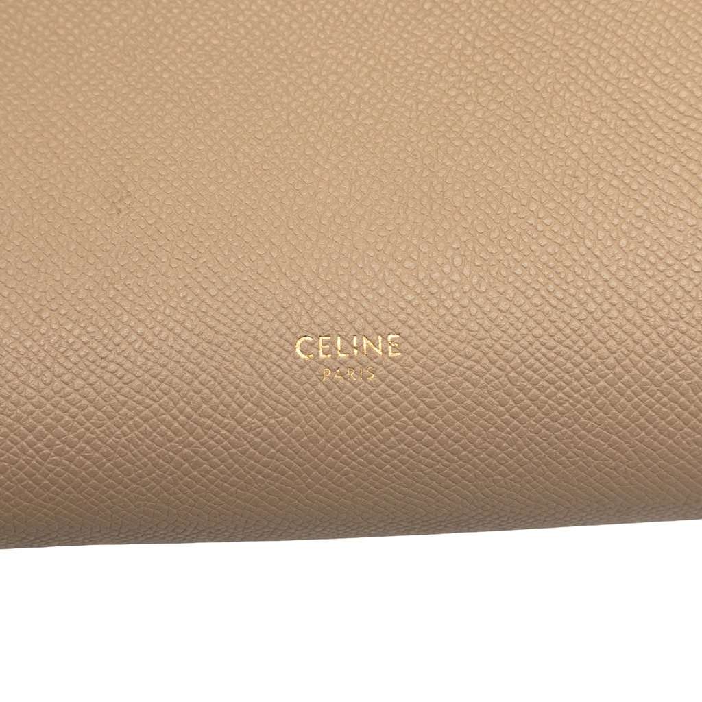 Celine Micro Grained Calfskin Belt Bag Beige Leather Very good condition - Box View