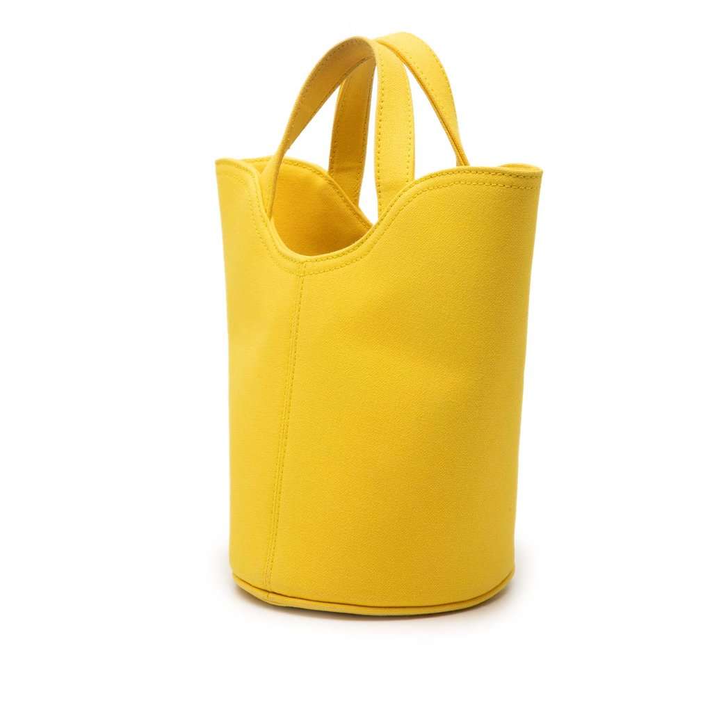 Balenciaga Canvas Wave Bucket Bag XS Yellow Very good condition - Back View