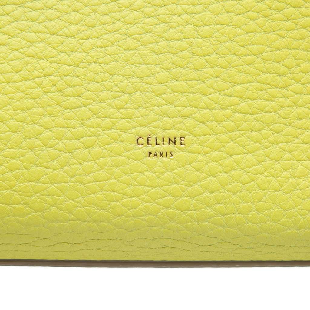Celine Small Grained Calfskin Tie Knot Handbag Yellow Leather Very good - Box View