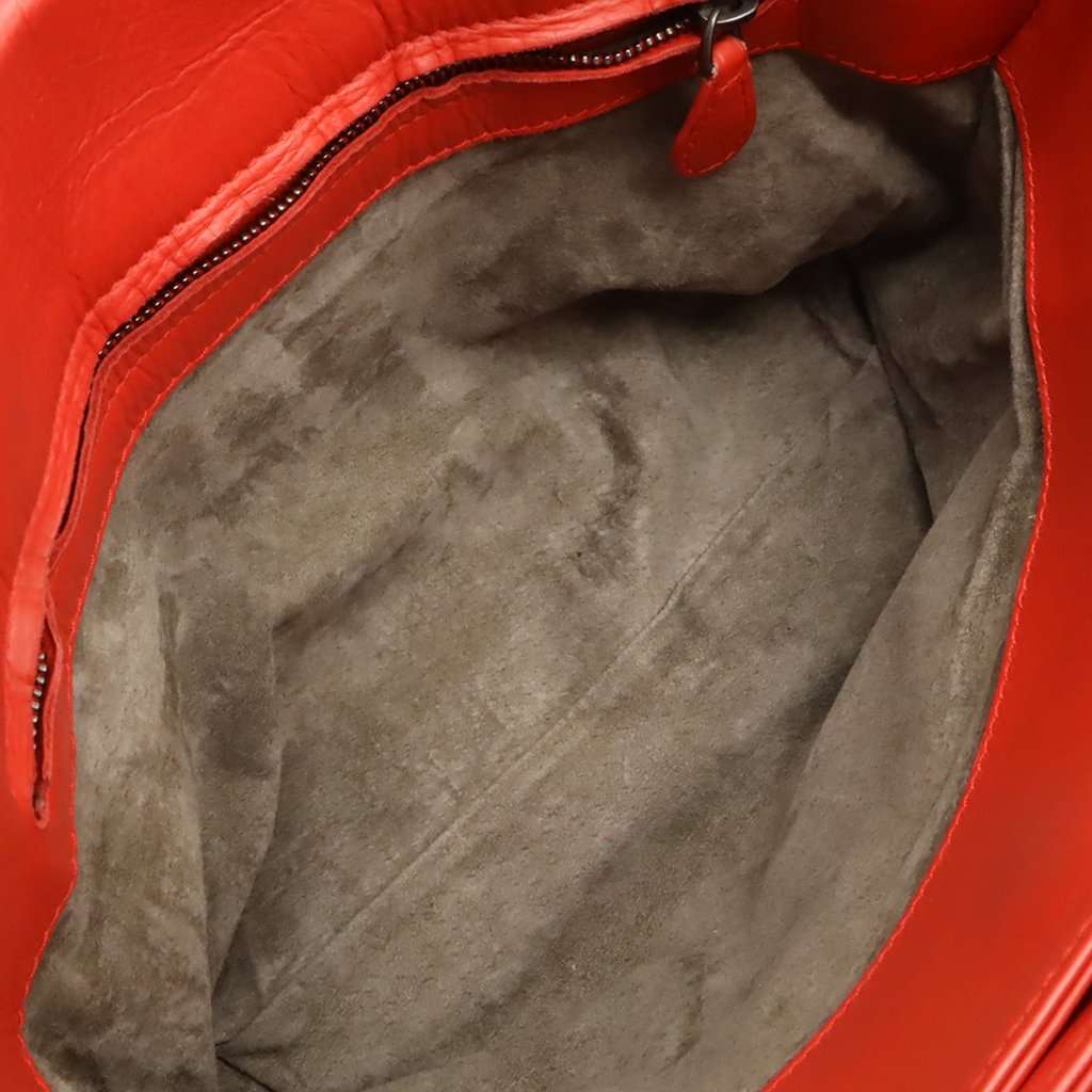 Bottega Veneta Small Nappa Intrecciato Roma Satchel Orange Leather Very good condition - Inside View