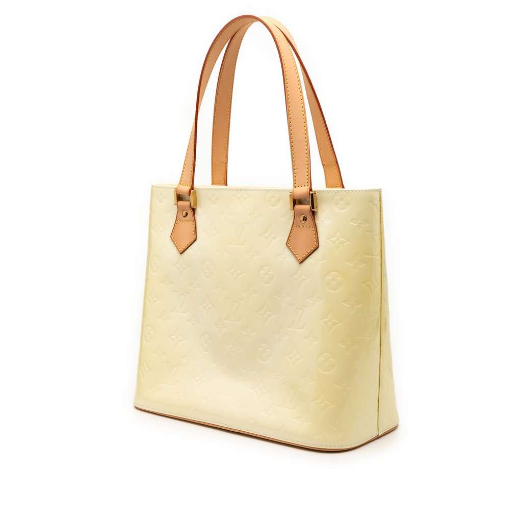 Louis Vuitton Monogram Vernis Houston White Leather Very good condition - Back View