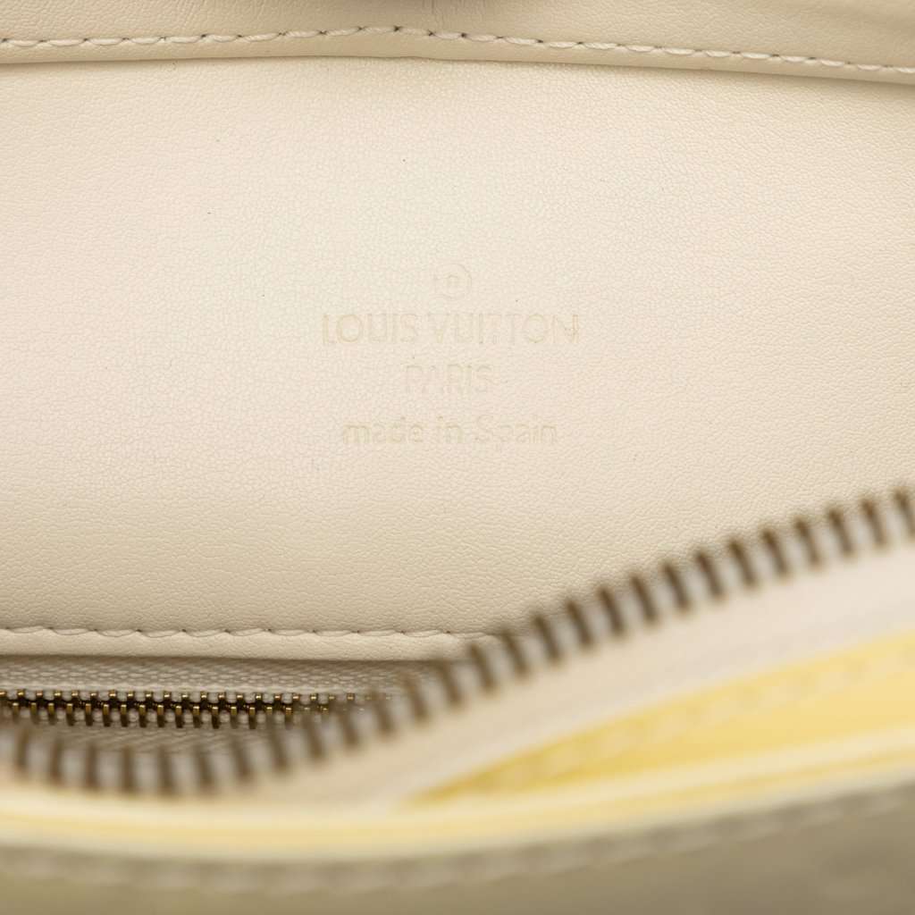 Louis Vuitton Monogram Vernis Houston White Leather Very good condition - Box View