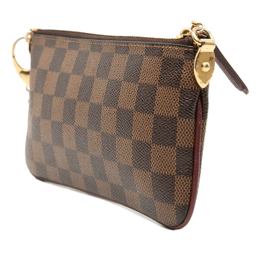 Louis Vuitton Damier Ebene Trunks Labels Pochette Milla MM Brown Very good - Back View