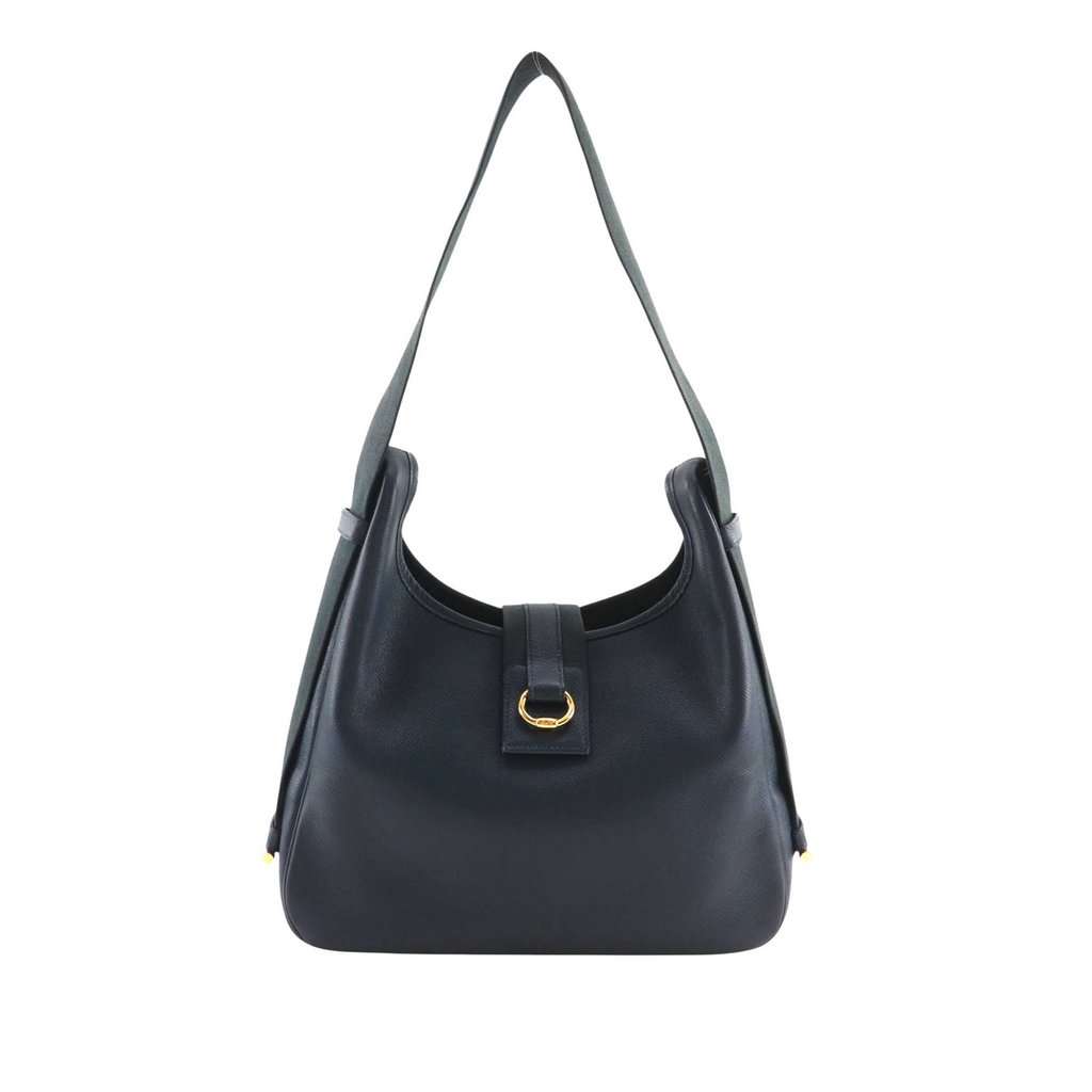 Hermès Courchevel Tsako Blue Leather Very good condition - Front View
