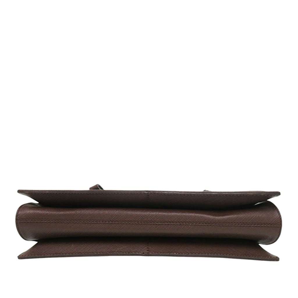 Salvatore Ferragamo Leather Gancini Ribbon Handbag Brown Leather Very good condition - Inside View