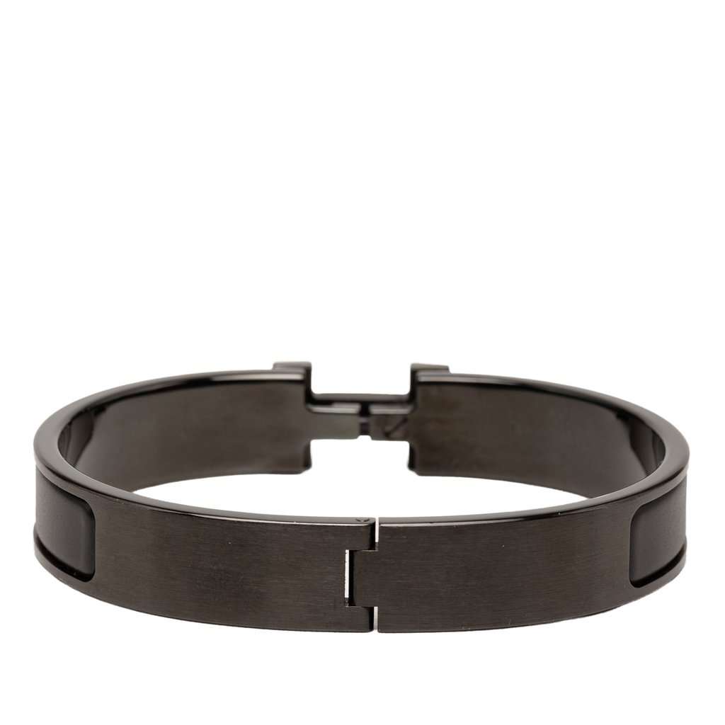 Hermès Narrow Enamel So Black Clic HH Bracelet Black Very good - Inside View