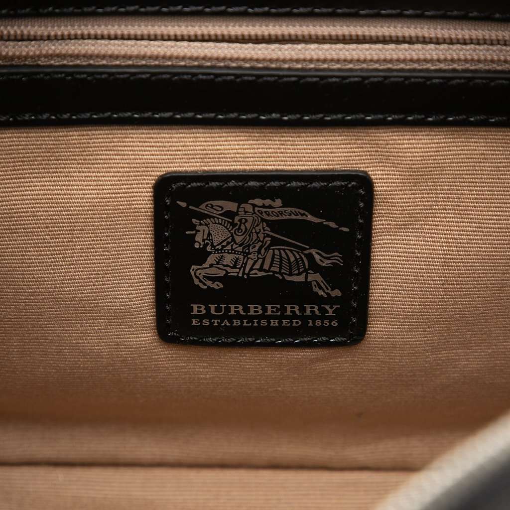 Burberry Small Supernova Check Coated Canvas Bowling Bag Beige Very good condition - Box View