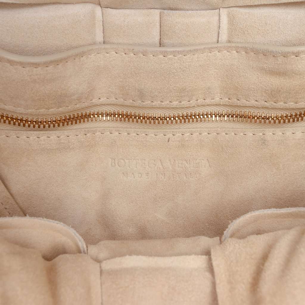 Bottega Veneta Suede Intrecciato Padded Cassette Crossbody Beige Leather Very good - Box View