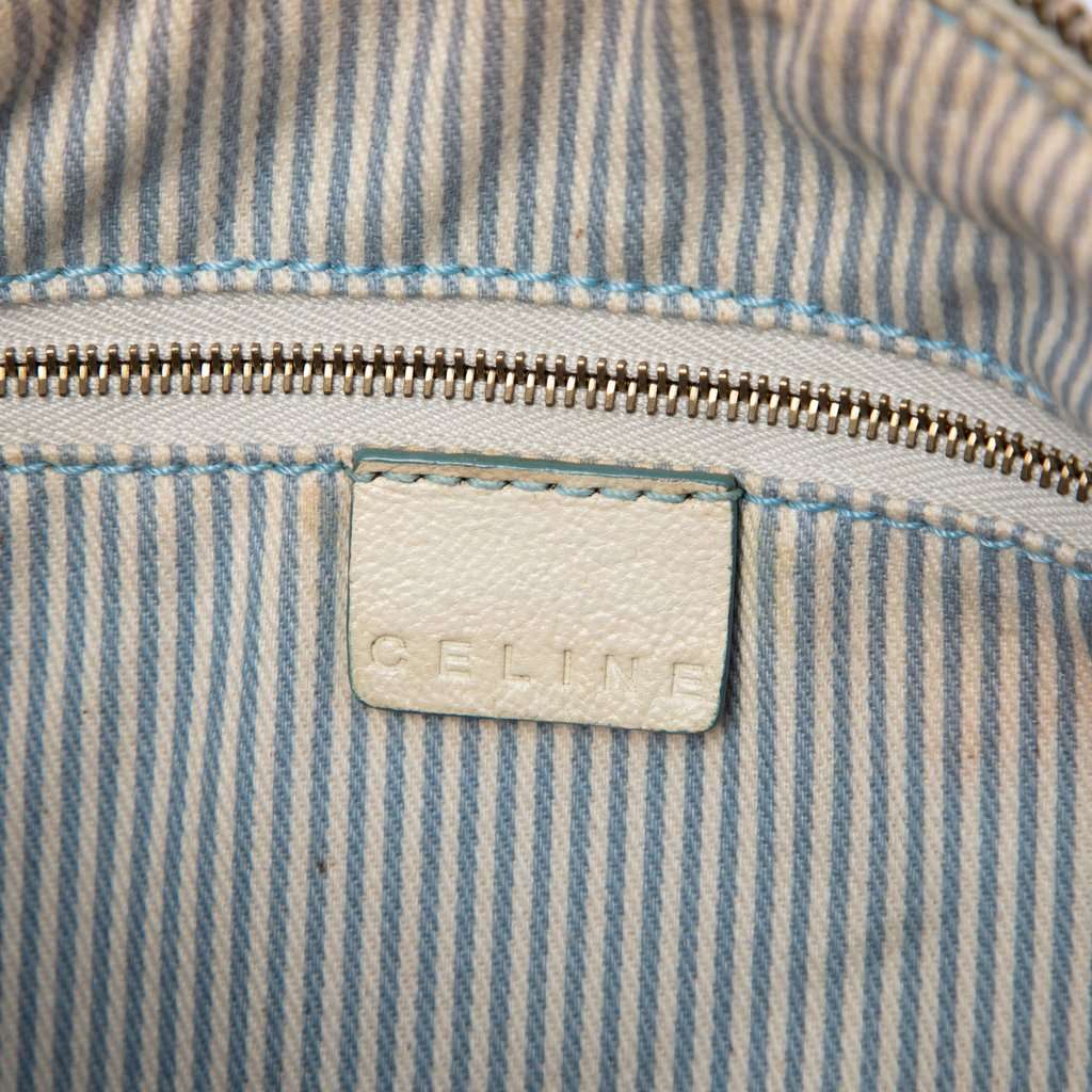 Celine C Macadam Canvas Crossbody Blue Very good condition - Box View