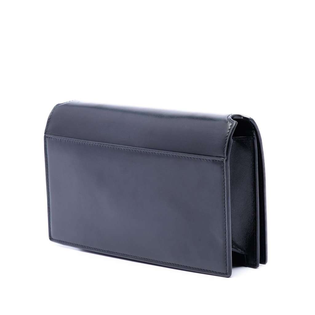 Saint Laurent Leather Crossbody Black Leather Very good - Back View