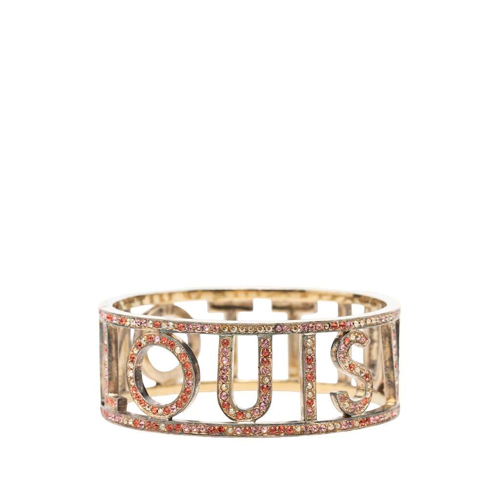 Louis Vuitton Gold Plated 1001 Nuits Swarovski Crystal Bangle Gold Metal Very good - Front View