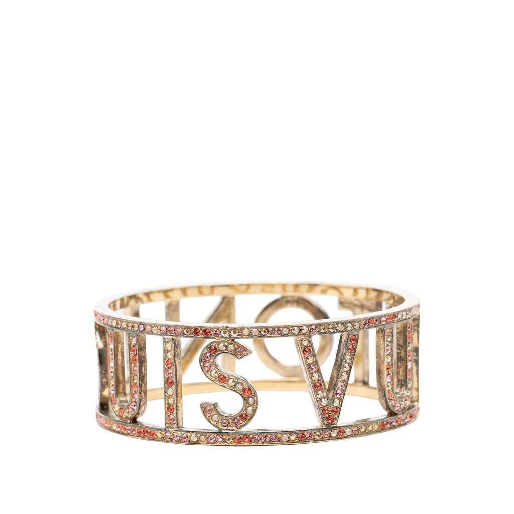 Louis Vuitton Gold Plated 1001 Nuits Swarovski Crystal Bangle Gold Metal Very good - Back View