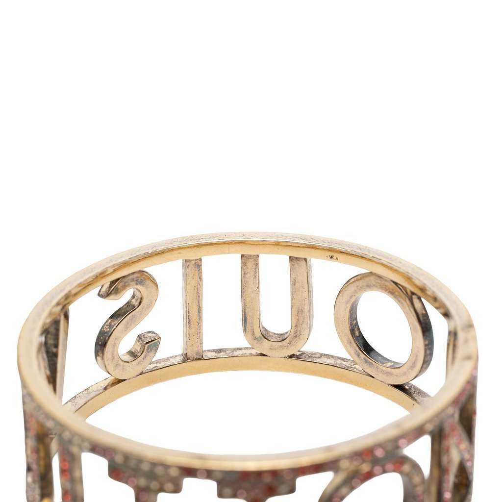 Louis Vuitton Gold Plated 1001 Nuits Swarovski Crystal Bangle Gold Metal Very good - Model View