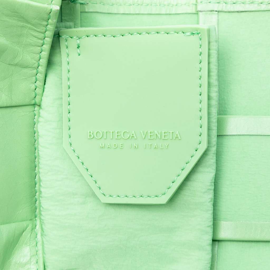 Bottega Veneta Candy Nappa Intrecciato Cassette Crossbody Green Leather Very good - Box View