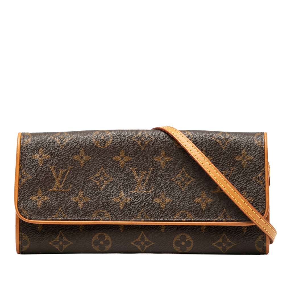 Louis Vuitton Monogram Pochette Twin GM Brown Very good condition - Front View