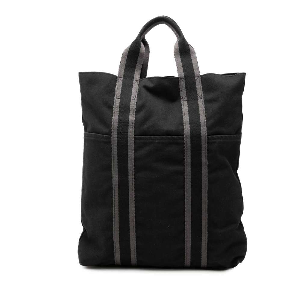 Hermès Toile Fourre Tout Cabas Black Very good condition - Front View