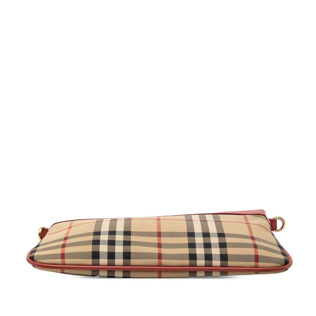 Burberry Haymarket Check Canvas Peyton Crossbody Beige Very good - Inside View