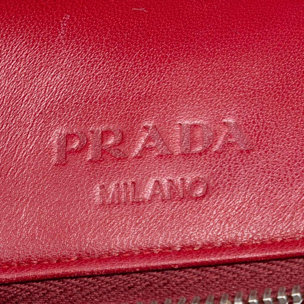 Prada Saffiano Zip Around iPad Case Red Leather Very good condition - Box View