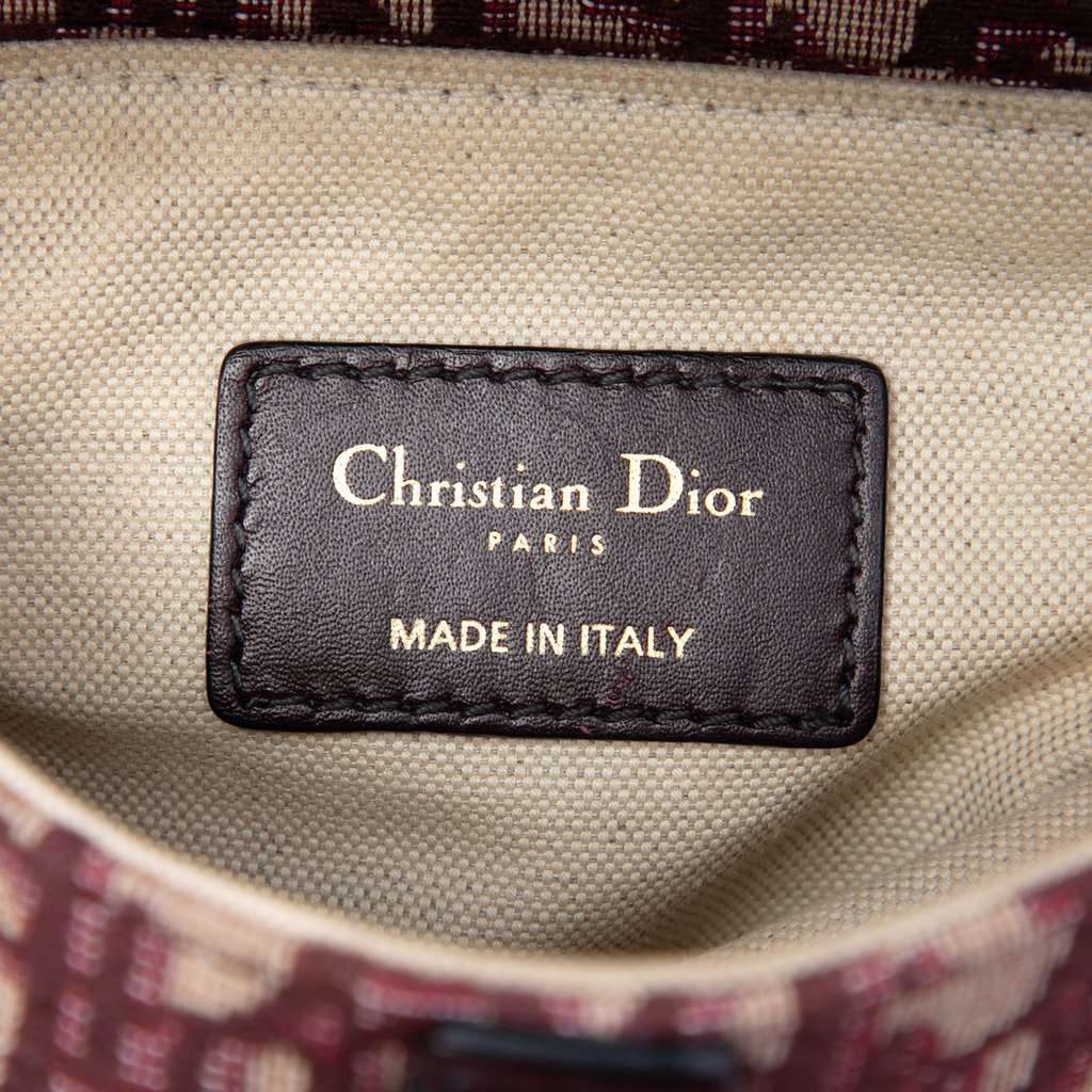 Dior Mini Oblique Canvas Saddle Bag Red Very good condition - Box View