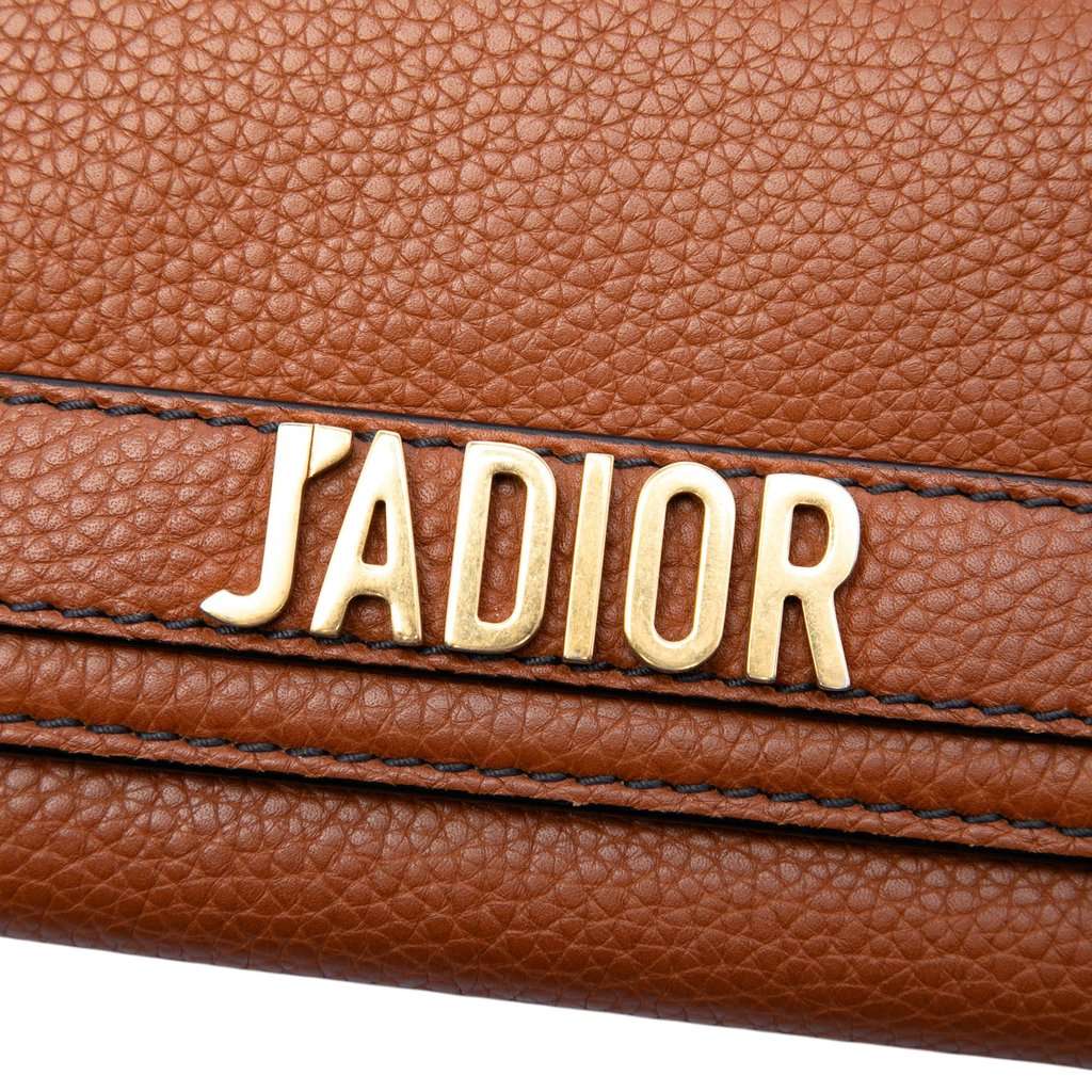 Dior Calfskin JAdior Wallet On Chain Brown Leather Very good - Box View