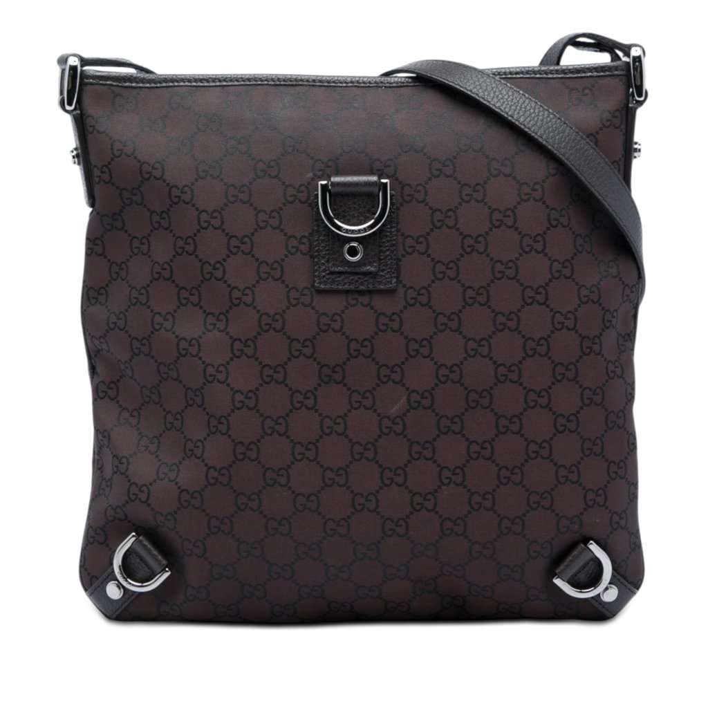 Gucci GG Nylon Abbey D Ring Crossbody Brown Very good - Front View