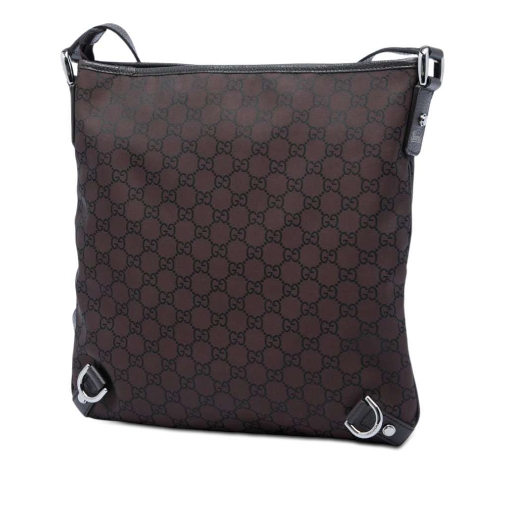 Gucci GG Nylon Abbey D Ring Crossbody Brown Very good - Back View