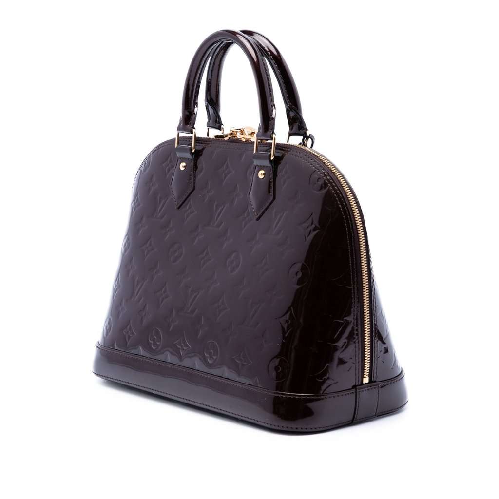 Louis Vuitton Monogram Vernis Alma PM Purple Leather Very good - Back View