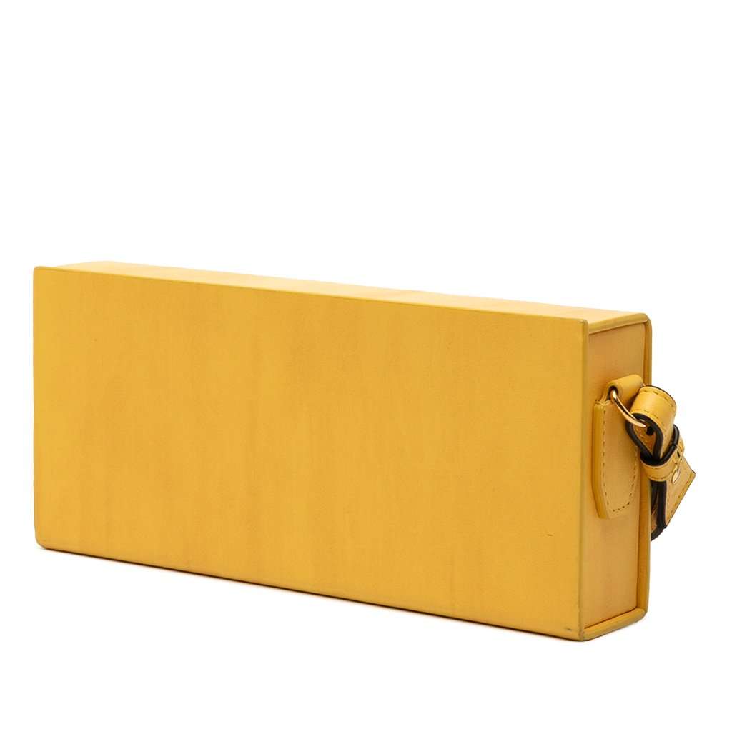 Fendi Leather Horizontal Box Crossbody Yellow Leather Very good - Back View