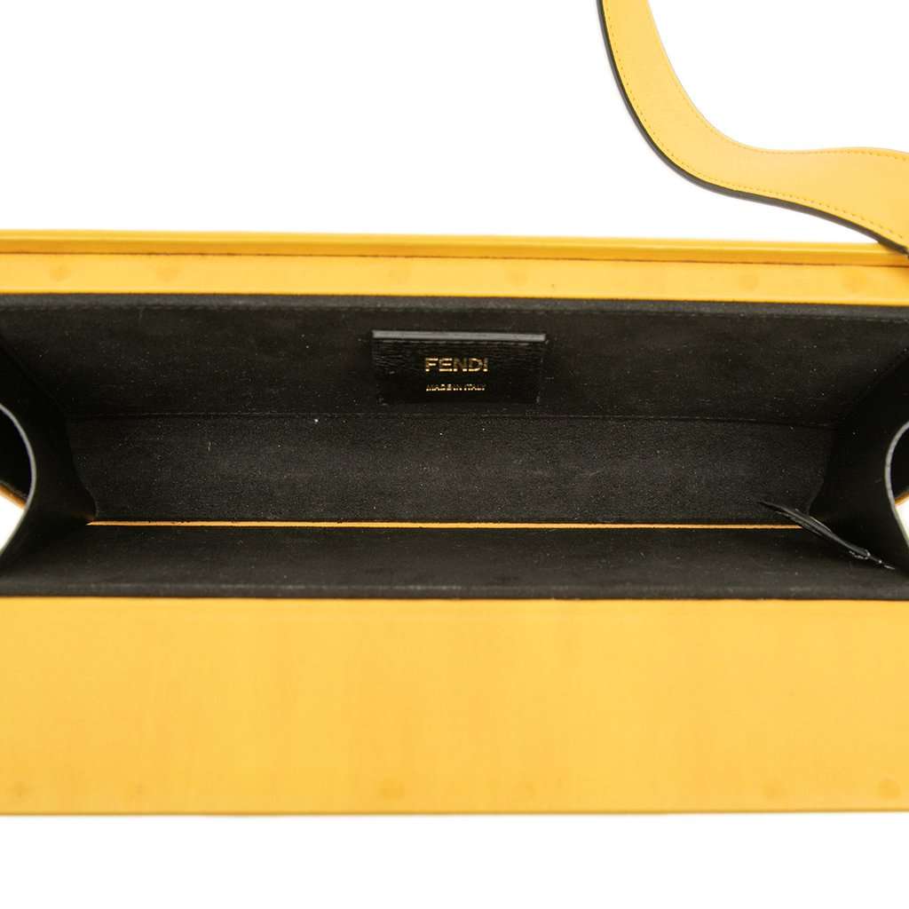 Fendi Leather Horizontal Box Crossbody Yellow Leather Very good - Model View