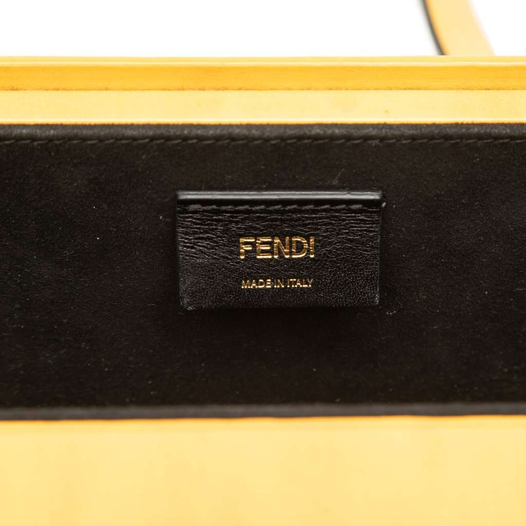 Fendi Leather Horizontal Box Crossbody Yellow Leather Very good - Box View