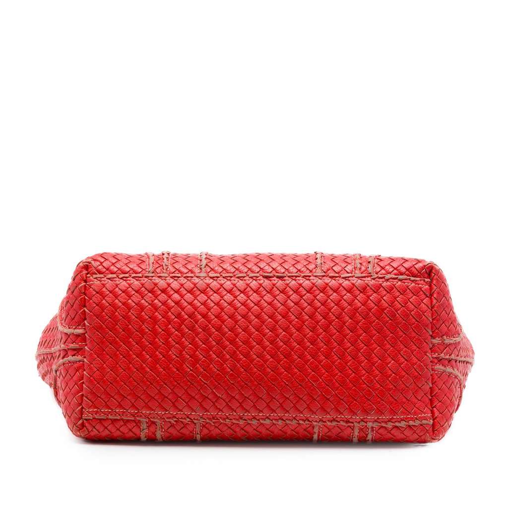 Bottega Veneta XL Nappa Intrecciato Stitch Tote Orange Leather Very good - Inside View