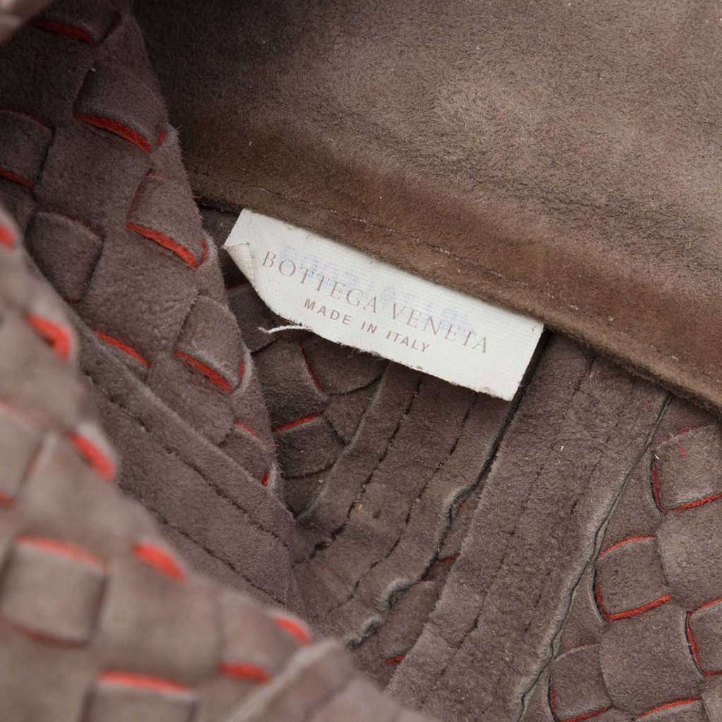 Bottega Veneta XL Nappa Intrecciato Stitch Tote Orange Leather Very good - Box View