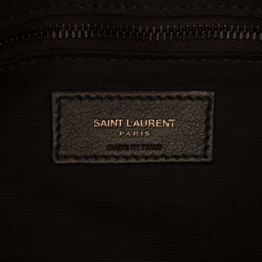 Saint Laurent Medium Matelasse Calfskin Monogram Monochrome LouLou Shoulder Bag Black Leather Very good condition - Box View